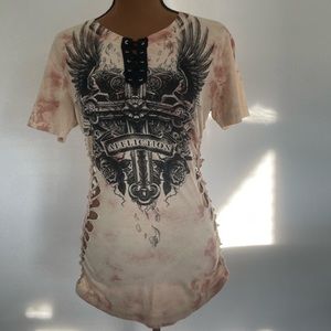 Affliction Woman’s Shredded T-shirt